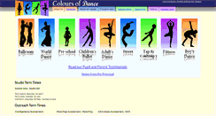 Desktop Screenshot of coloursofdance.com